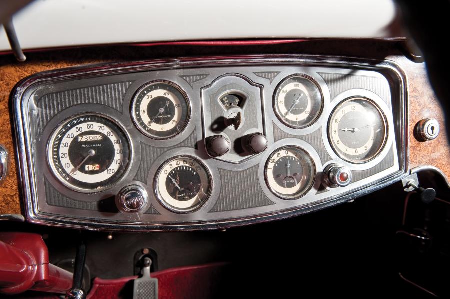 Панель приборов Packard Eight Dual Cowl Sport Phaeton 1934 года  (фото 4 из 23)